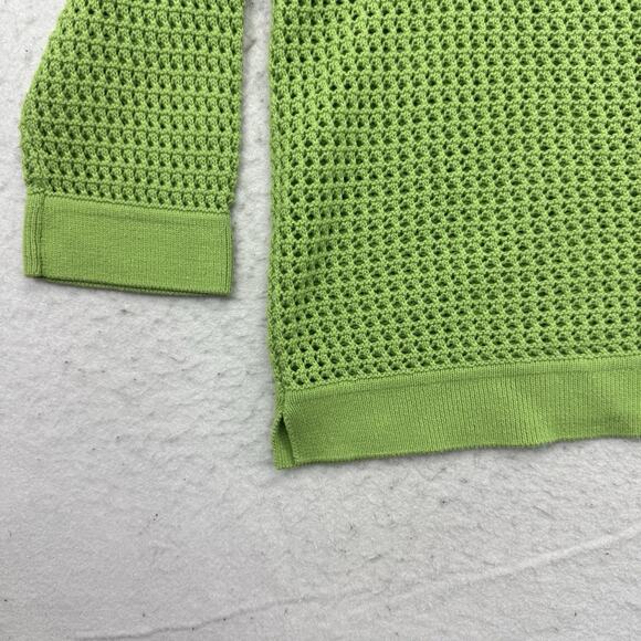 Jones Studio Cardigan Womens XL Green Open Front Sweater 3/4 Sleeve Lightweight - Picture 6 of 11